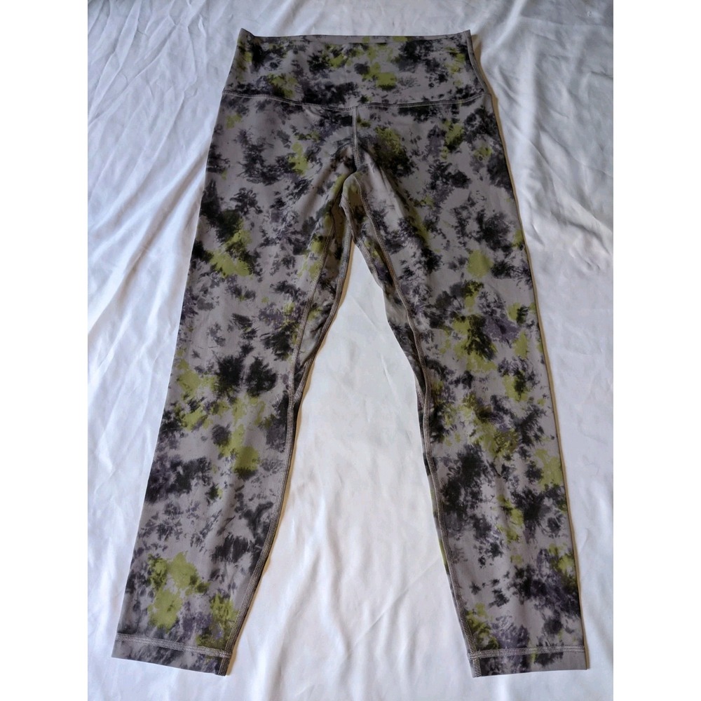 Lululemon Align High Rise Pant 25 Inches Size 10 Radial Tie Dye Mauve Grey Multi